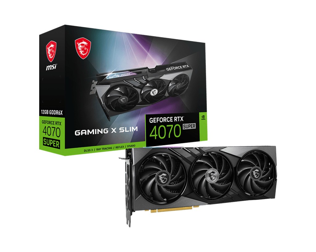 MSI GeForce RTX 4070 SUPER 12G GAMING X SLIM Graphics Card